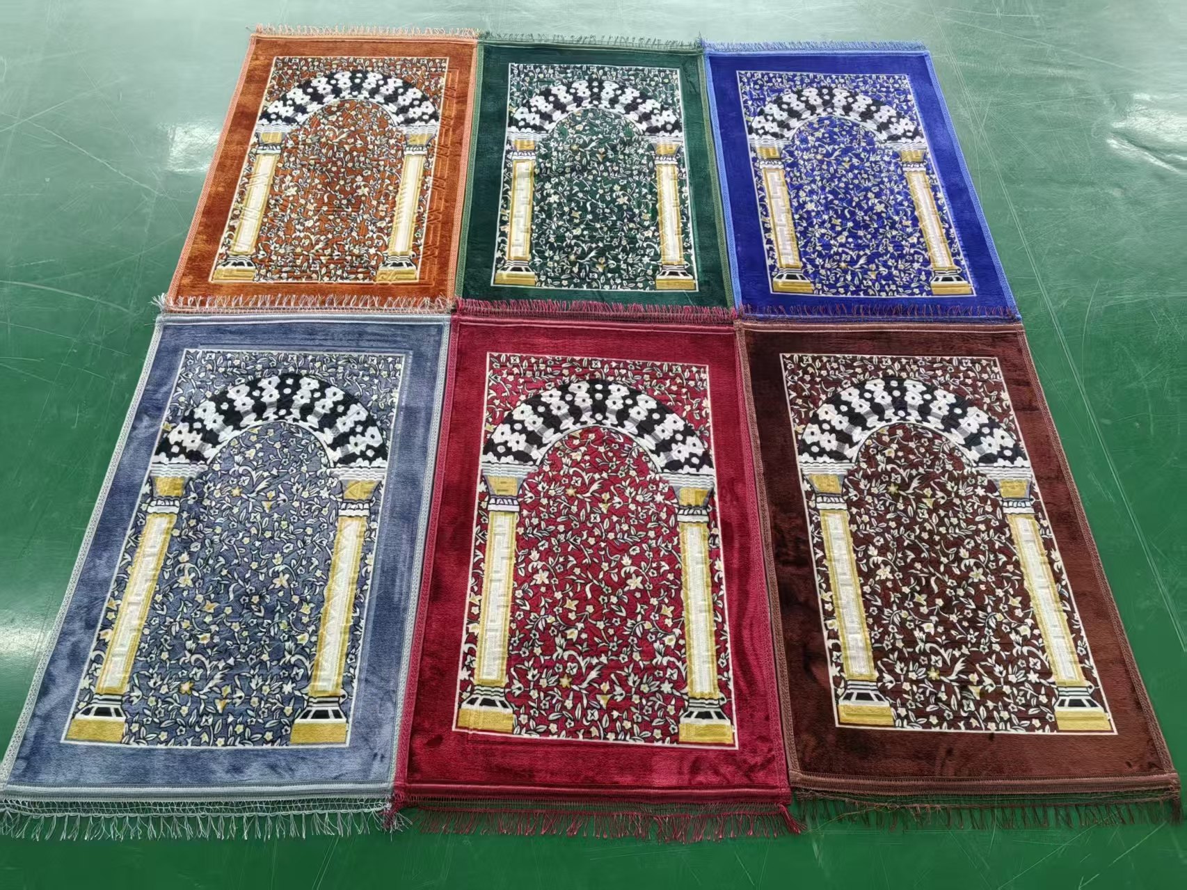 Classic prayer rugs in multiple colors
